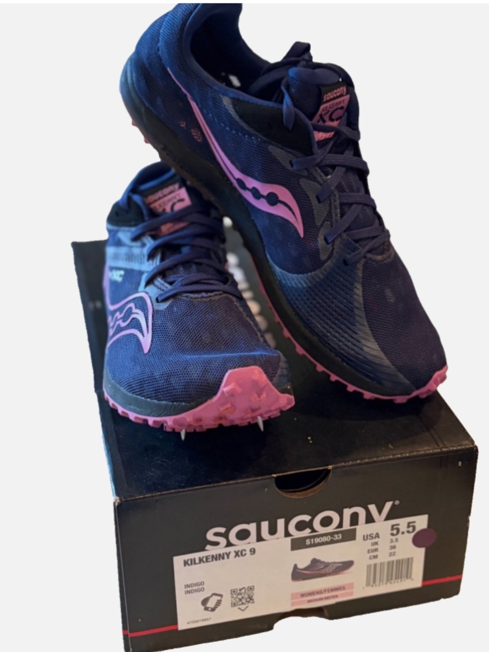 Saucony Womens Kilkenny XC9 Spike- Indigo